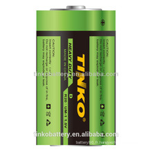 R20 carbone zinc batterie robuste avec une bonne qualité